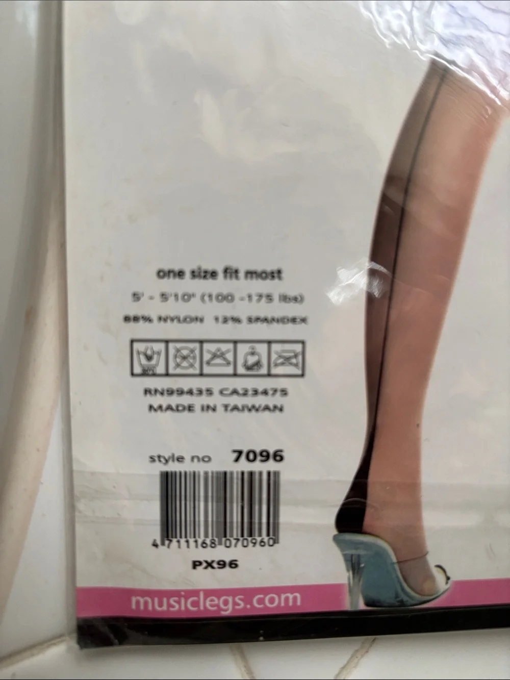 Music Legs Black Seamed Sheer Pantyhose
